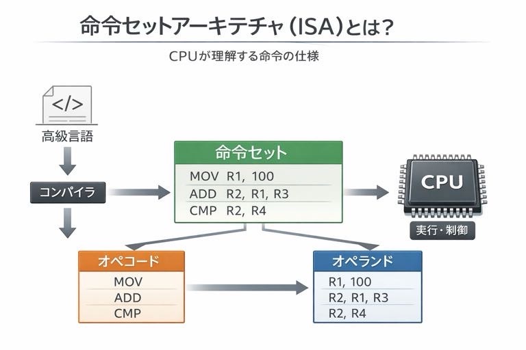 命令セットアーキテクチャ（ISA）